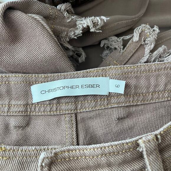 Christopher Esber Deconstructed Splice Pants Walnut Brown 6 Women’s - Picture 8 of 10